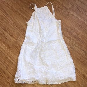 New white stripes dress